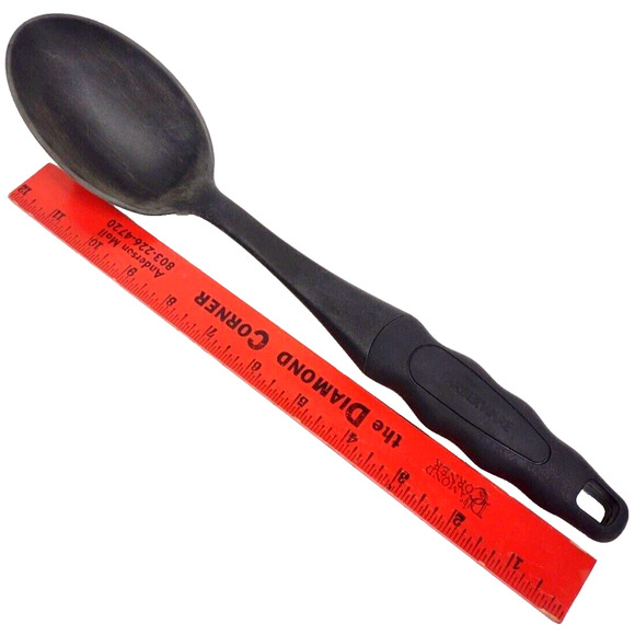 Farberware Black Solid Nylon Spoon Ladle Soft Grip 14" Long - Picture 2 of 6